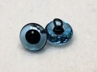 11018 глазки стеклянные со зрачком, голубые, 18 мм