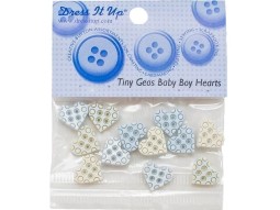 5421 Декоративные пуговицы Tiny Geos Baby Boy Hearts