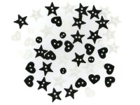 7702 декоративные пуговицы Micro Shapes Black & White
