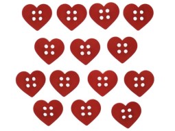 6934 Декоративные пуговицы Sew Cute Red Hearts