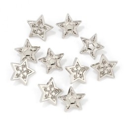 0035 Декоративные пуговицы Star Combo Silver