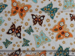 MQ5107 ткань для пэчворка с принтом Бабочки