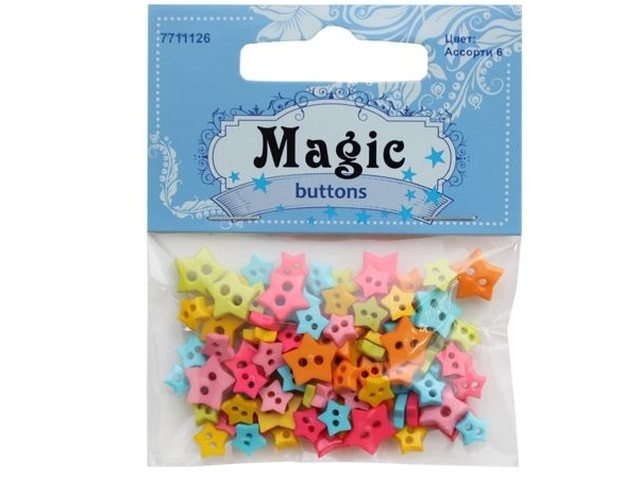 7711126-6 Декоративные пуговицы Magic Звездочки
