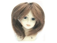 23771 парик для кукол прямой, коричневый, 30 мм