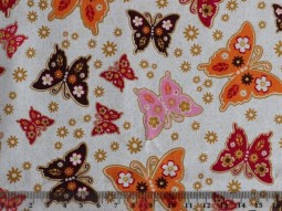 MQ5108 ткань для пэчворка с принтом Бабочки