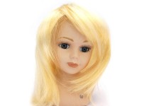 23770 парик для кукол прямой, блонд, 30 мм