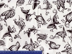 60449-8 Ткань для пэчворка с принтом Бабочки