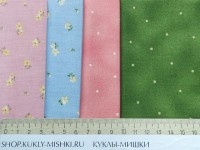 NK155 Набор из 4-х лоскутов ткани размера 25x55 см