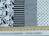 NK167 Набор из 4-х лоскутов ткани размера 25x55 см