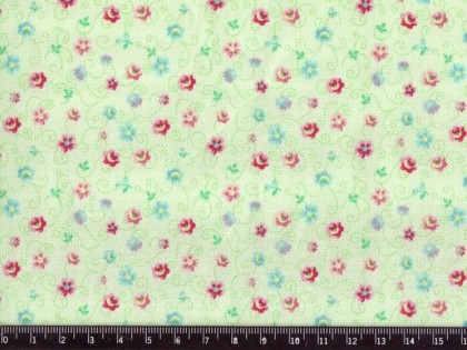 ALZ-421 Ткань для пэчворка с принтом Цветочки