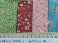 NK73 Набор из 4-х лоскутов ткани размера 25x55 см