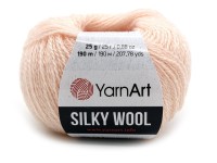 Пряжа YarnArt 'Silky Wool' 25 г, 190 м (шерсть мериноса, шелковая вискоза), пудровая