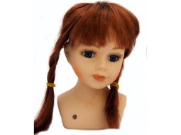 23767 парик для кукол косички, рыжий, 30 мм
