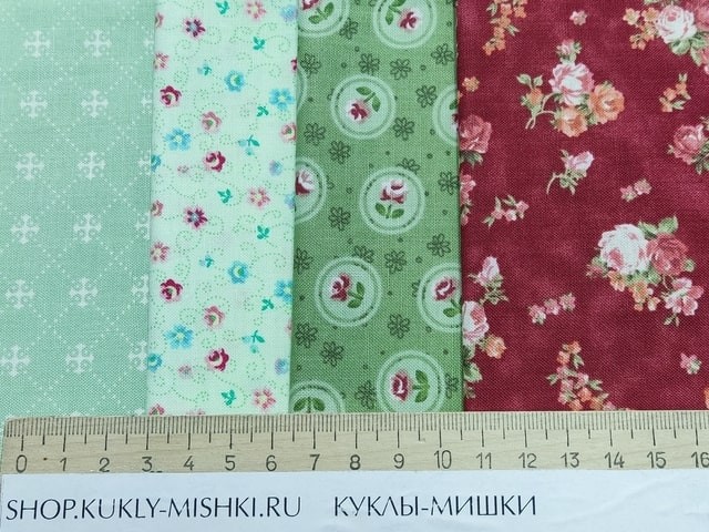 NK150 Набор из 4-х лоскутов ткани размера 25x55 см