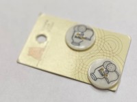 BNB13 Перламутровые пуговицы с рисунком, 20 мм, 2 шт