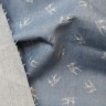 11005-705 ткань джинсовая с принтом Ласточки 25х35 см