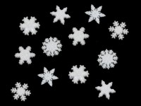 1445 Декоративные пуговицы Glitter Snowflakes