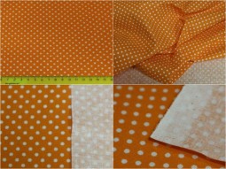 Ткань хлопковая с принтом 50x55 см оранжевая
