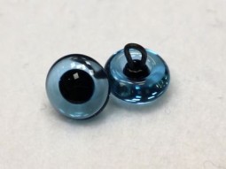 11012 глазки стеклянные со зрачком, голубые, 12 мм