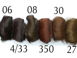 LS057-4/33 трессы челка 5 см, темно-каштановые, 2X50 см
