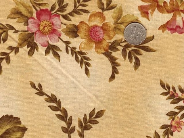 2912-33 ткань для пэчворка с принтом Цветочки