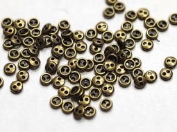 KM2253 Металлические пуговицы Micro Mini 3 мм Bronze 100 шт