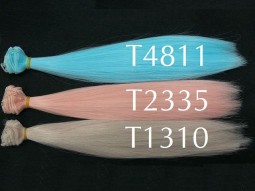 LS016-T2335 трессы прямые 25 см розовые, 100 см