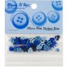 3248 декоративные пуговицы Micro Mini Shapes Blue